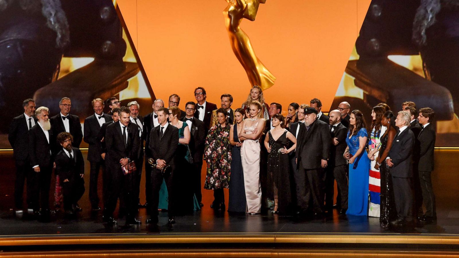 PHOTO: The Cast and crew of 'Game of Thrones' accept the Outstanding Drama Series award onstage during the 71st Emmy Awards at Microsoft Theater on September 22, 2019 in Los Angeles, California.