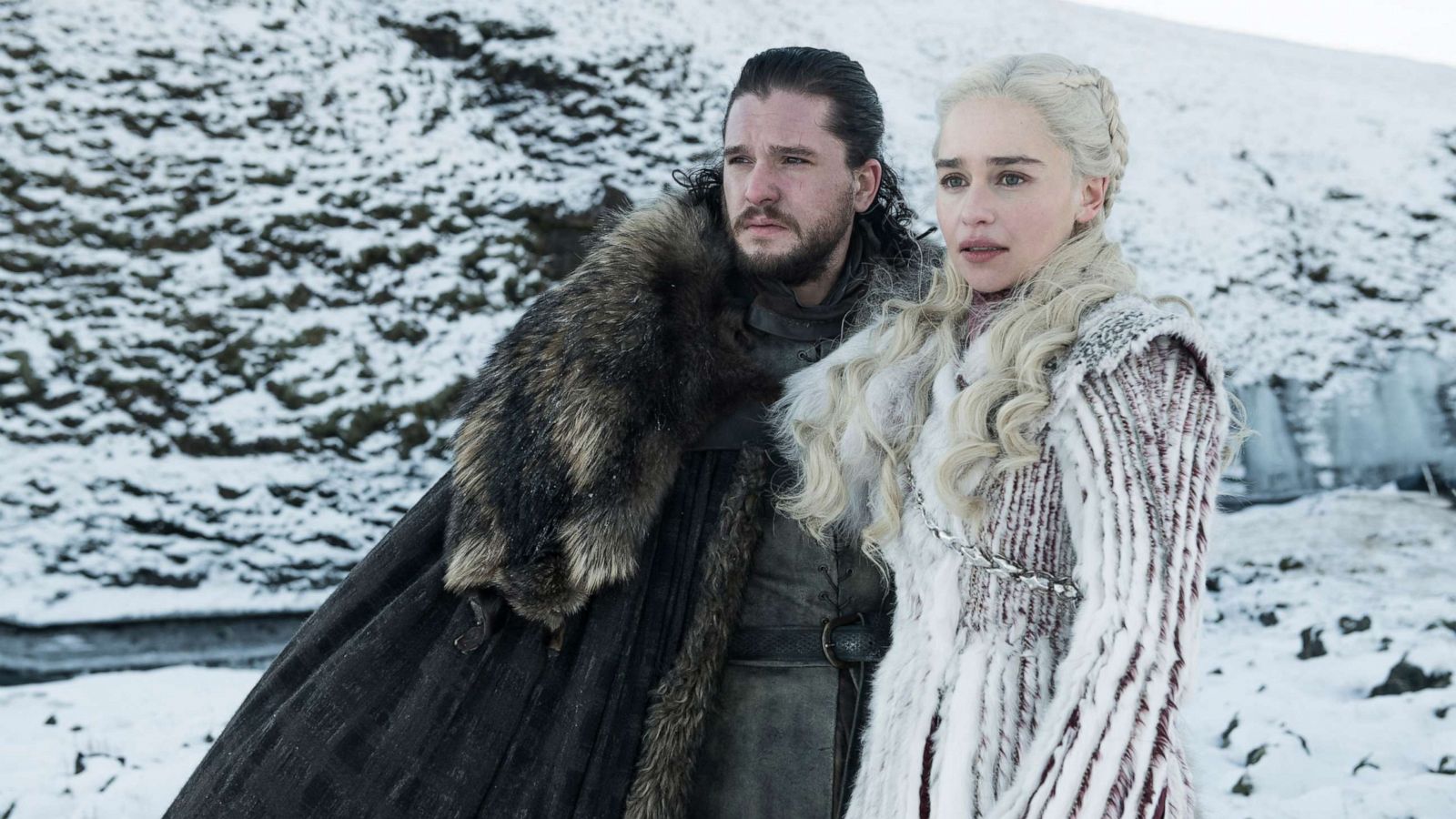 PHOTO: Kit Harington as Jon Snow and Emilia Clarke as Daenerys Targaryen on Season 8 of "Game of Thrones."