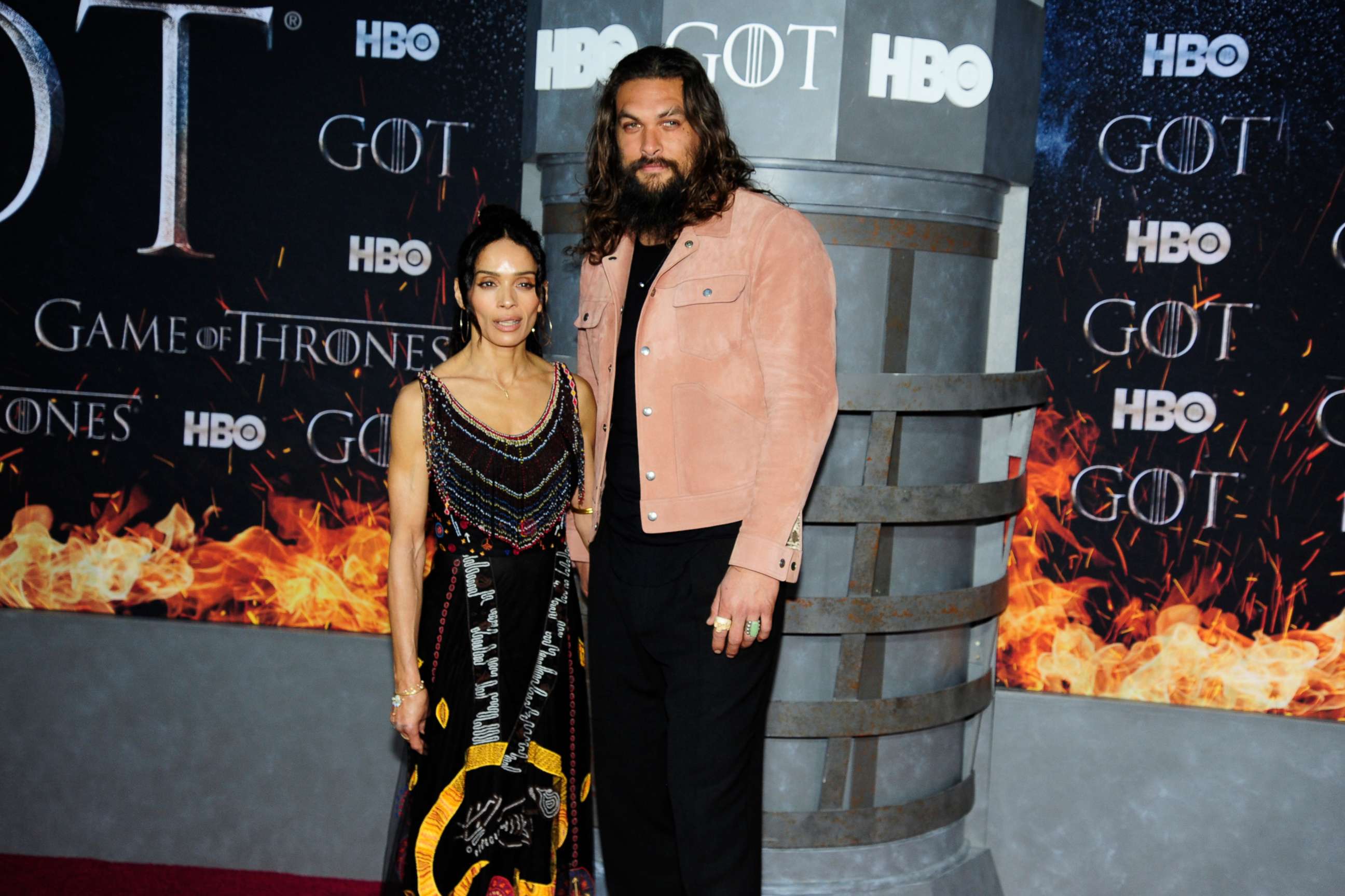 PHOTO: Lisa Bonet and Jason Momoa attend "Game Of Thrones" New York Premiere at Radio City Music Hall, NYC on April 3, 2019 in New York City.