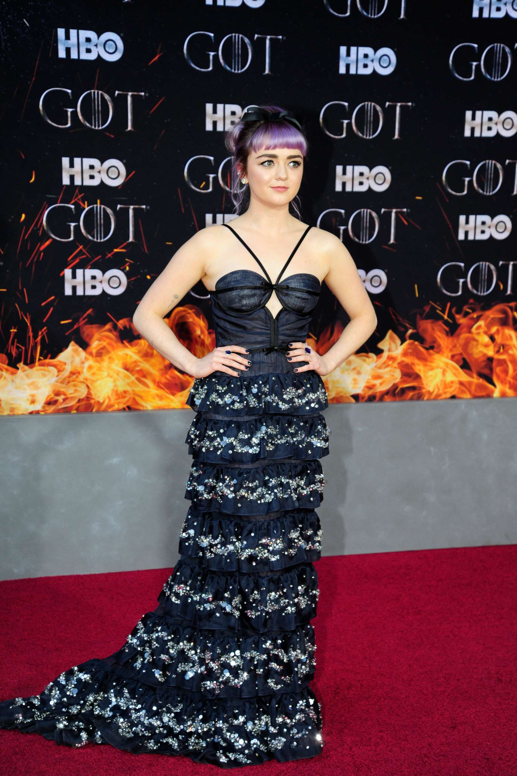 PHOTO: Maisie Williams attends "Game Of Thrones" New York Premiere at Radio City Music Hall, NYC on April 3, 2019 in New York City.