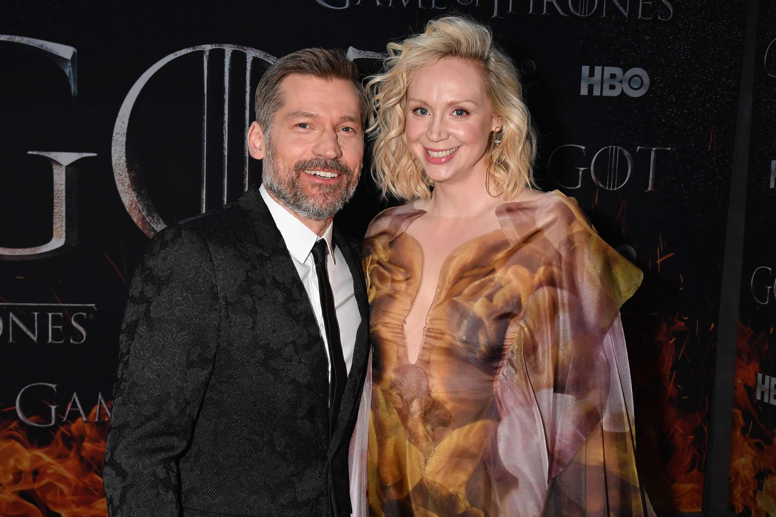 PHOTO: Nikolaj Coster-Waldau and Gwendoline Christie attend the "Game Of Thrones" Season 8 NY Premiere on April 3, 2019 in New York City. 