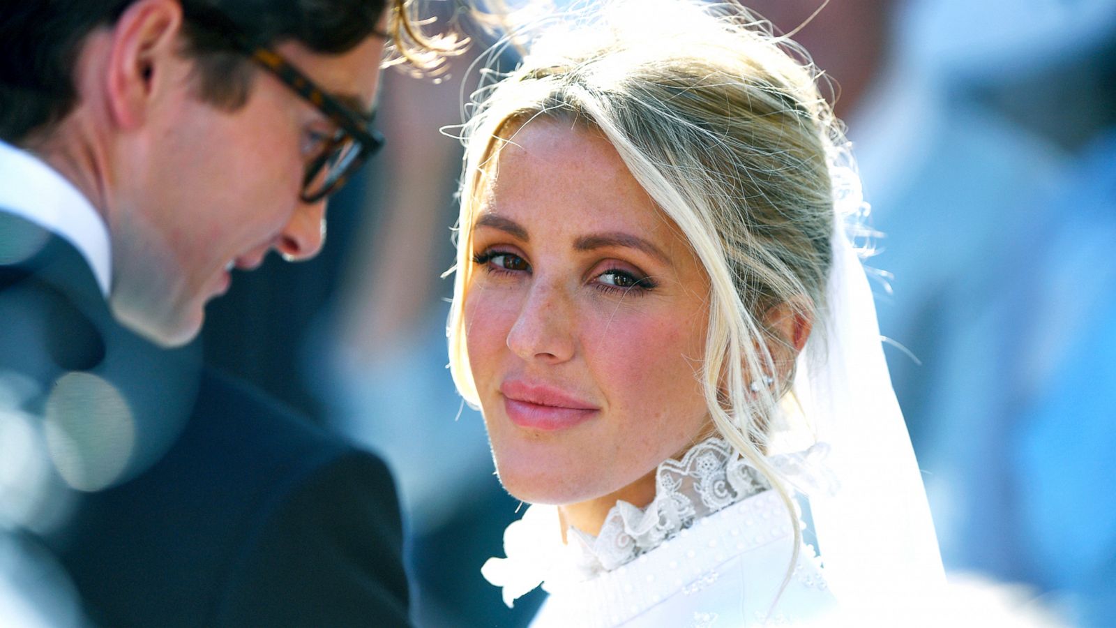 PHOTO: Newly married singer Ellie Goulding and art dealer Caspar Jopling leave York Minster after their wedding, in York, England, Aug. 31, 2019.