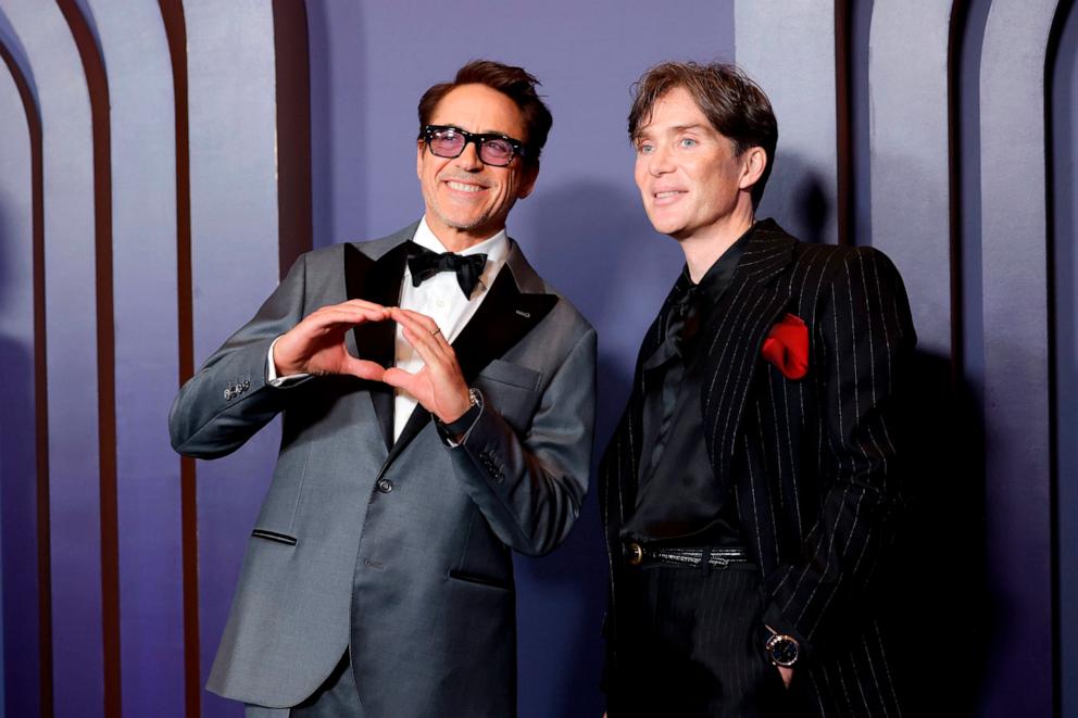 PHOTO: Robert Downey Jr. and Cillian Murphy attend the Academy Of Motion Picture Arts & Sciences' 14th Annual Governors Awards at The Ray Dolby Ballroom, Jan. 9, 2024, in Hollywood, Calif.