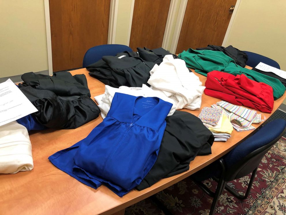 PHOTO: Visiting Angels, a senior home care company, has received more than a dozen graduation gowns through Gowns4Good.