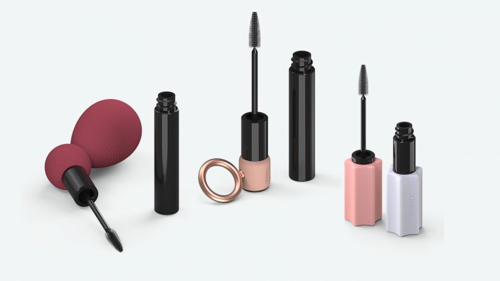 Mascara products with special grips are pictured in photos released by the Grace Beauty brand.
