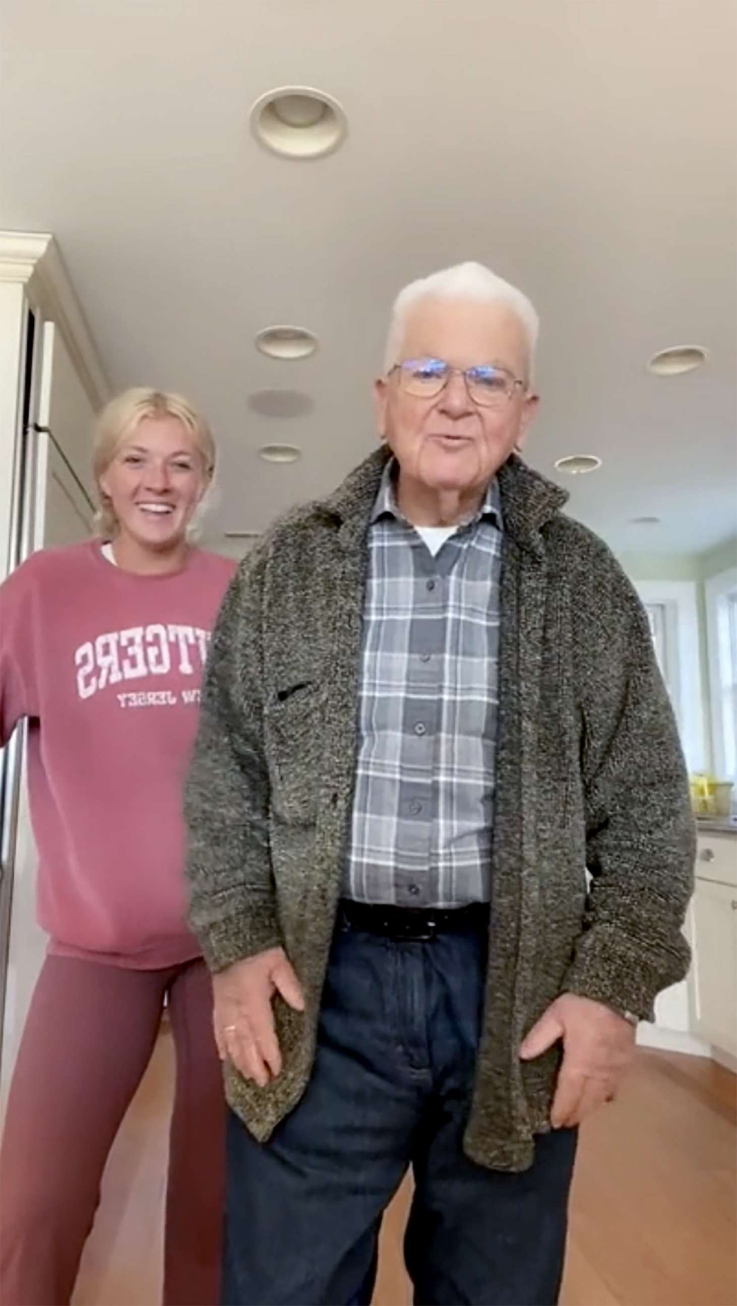PHOTO: Grace Pettit and her grandfather Liam Ryan made a "fit check" TikTok video together.