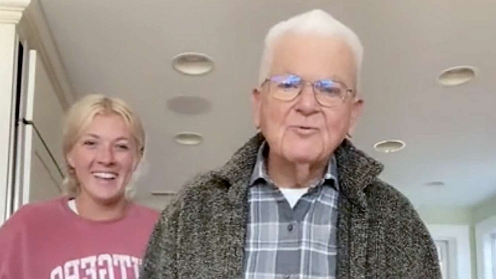 PHOTO: Grace Pettit and her grandfather Liam Ryan made a "fit check" TikTok video together.