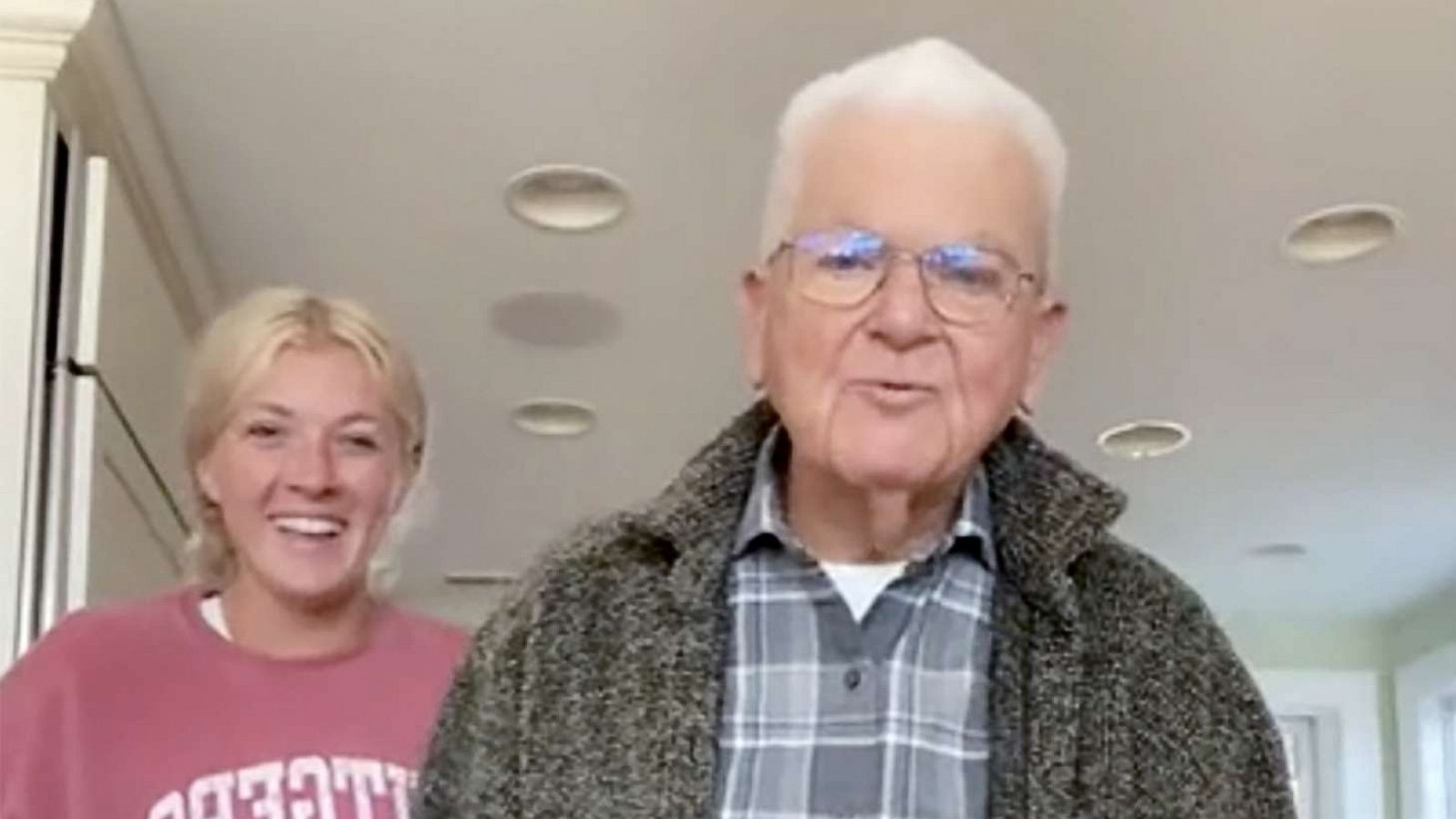 PHOTO: Grace Pettit and her grandfather Liam Ryan made a "fit check" TikTok video together.