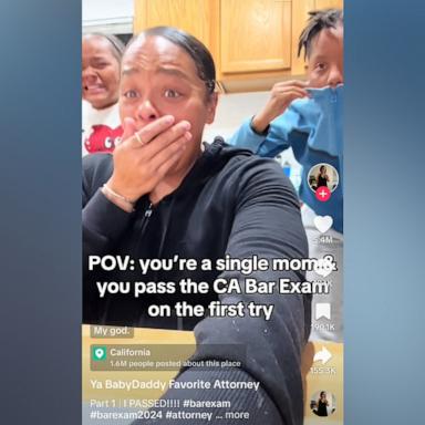 PHOTO: Rhiannah Gordon shared a viral TikTok video of her and her children’s reactions when they learned she had passed the bar exam on her first try.