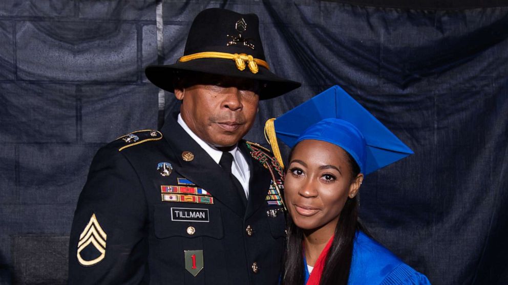 PHOTO: U.S. Army Staff Sgt. Anthony Tillman surprised his daughter, Kayla Tillman, at her high school graduation in Florida.