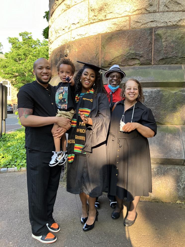 PHOTO: Natasha S. Alford with her family at her graduation from Princeton University’s School of Public and International Affairs.