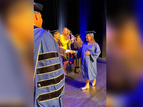 First-time mom gets diploma while 38 weeks pregnant