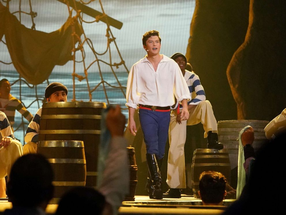 PHOTO: Graham Phillips, as Prince Eric, performs in the live musical event showcasing The Little Mermaid on ABC.