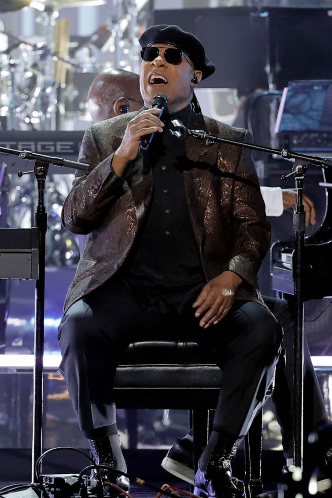 PHOTO: Stevie Wonder performs onstage during the 65th GRAMMY Awards at Crypto.com Arena on Feb. 5, 2023 in Los Angeles.