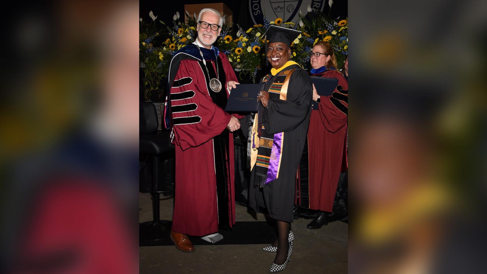 PHOTO: Robyn Roberts, 63, graduated this weekend from Southern New Hampshire University with a degree in business administration.