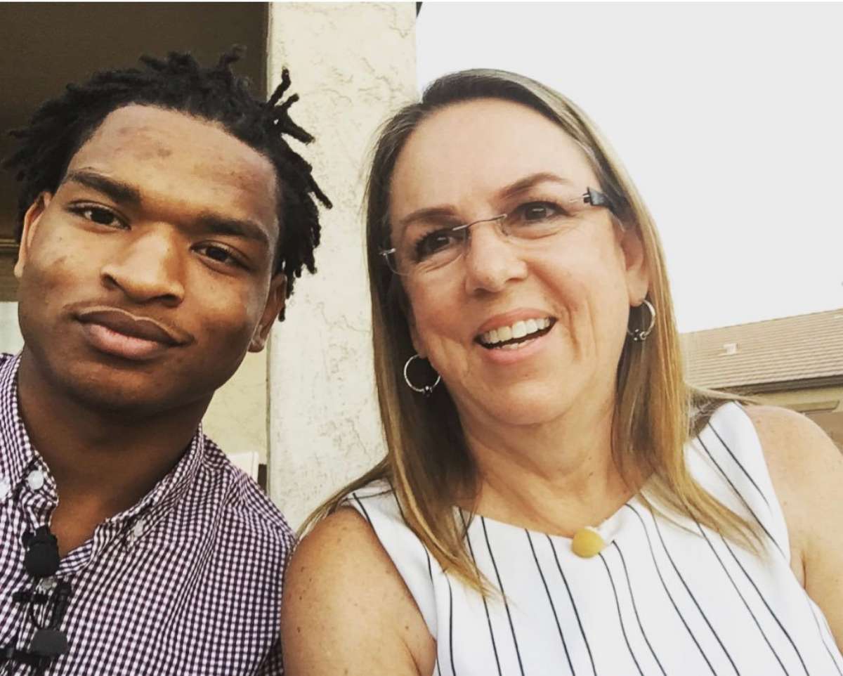 PHOTO: A Thanksgiving tradition began in 2016 when an Arizona woman named Wanda Dench, now 62, texted Jamal Hinton, now 20, inviting him to dinner thinking it was her grandson.