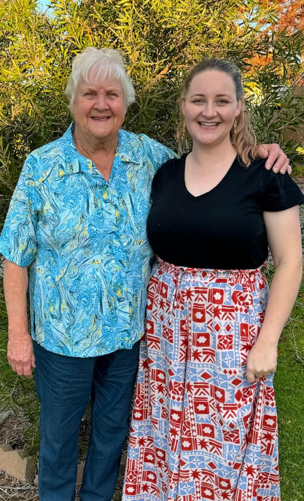 PHOTO: Tegan Martin with her grandmother Glenda.