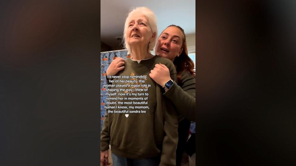 PHOTO: Corrie Sterling-Mundy shared a TikTok video of herself reminding her grandmother, who has dementia, how beautiful she is.