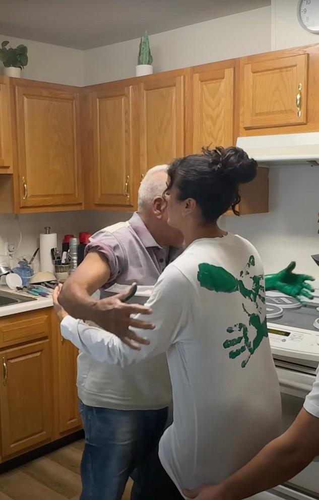 PHOTO: A family in Montgomery, New York, immortalized their grandfather’s hug by turning it into a t-shirt print.