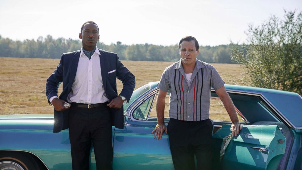 PHOTO: Mahershala Ali as Dr. Donald Shirley and Viggo Mortensen as Tony Vallelonga in "Green Book," directed by Peter Farrelly.