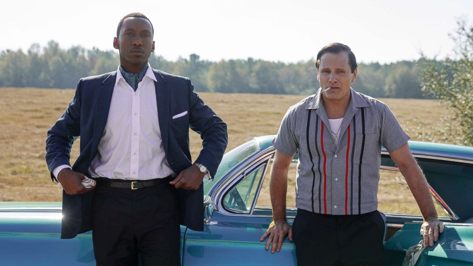 PHOTO: Mahershala Ali as Dr. Donald Shirley and Viggo Mortensen as Tony Vallelonga in "Green Book," directed by Peter Farrelly.