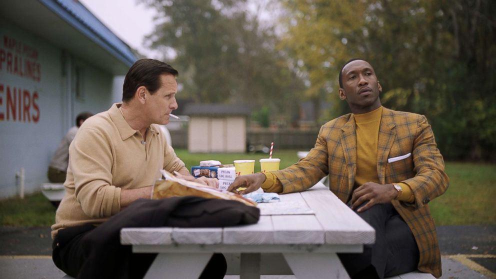 PHOTO: Viggo Mortensen as Tony Vallelonga and Mahershala Ali as Dr. Donald Shirley in "Green Book," directed by Peter Farrelly.