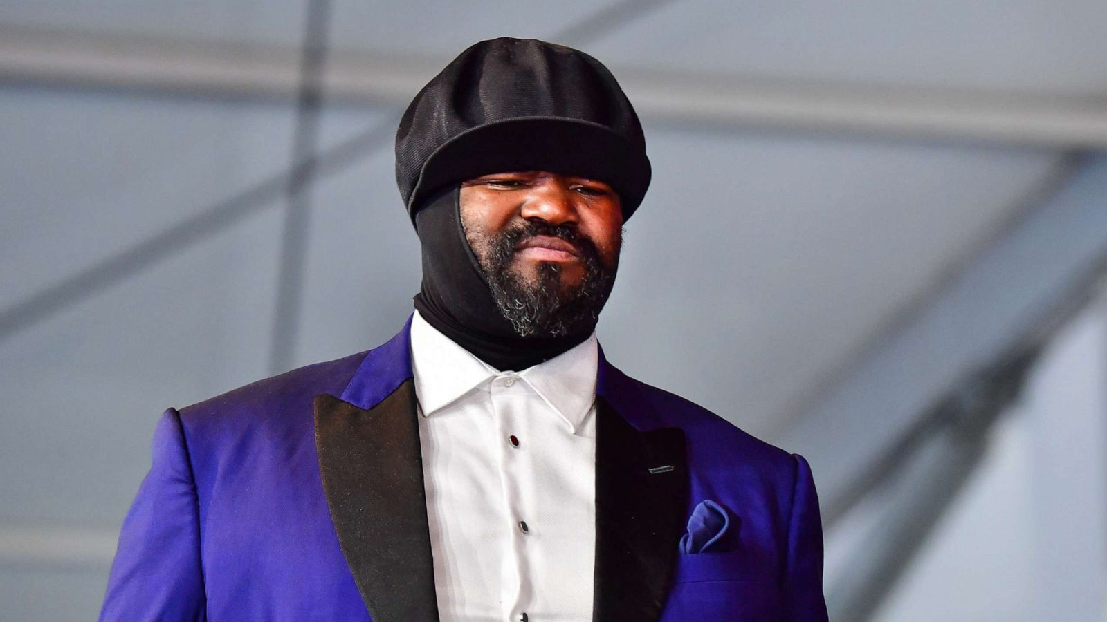 PHOTO: Gregory Porter at Fair Grounds Race Course, April 27, 2019, in New Orleans.