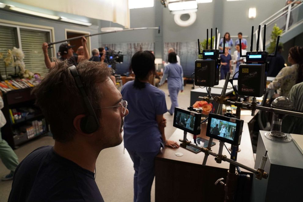 PHOTO: An undated photo show "Grey's Anatomy" crew working behind the scenes.