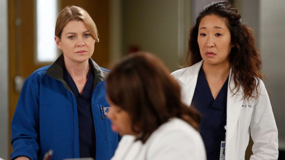 PHOTO: Ellen Pompeo, Chandra Wilson and Sandra Oh star in a 2012 episode of ABC's, "Grey's Anatomy."