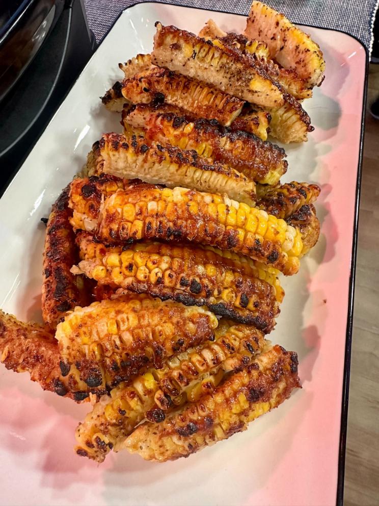 PHOTO: A platter of barbecue corn ribs made by chef Michael Symon. 