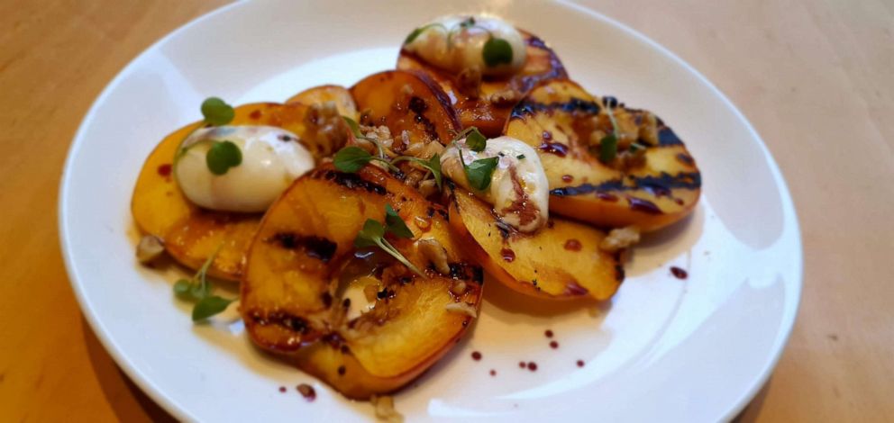 PHOTO: Grilled summer peaches made by Jaleo Head Chef Robbie Meltzer.