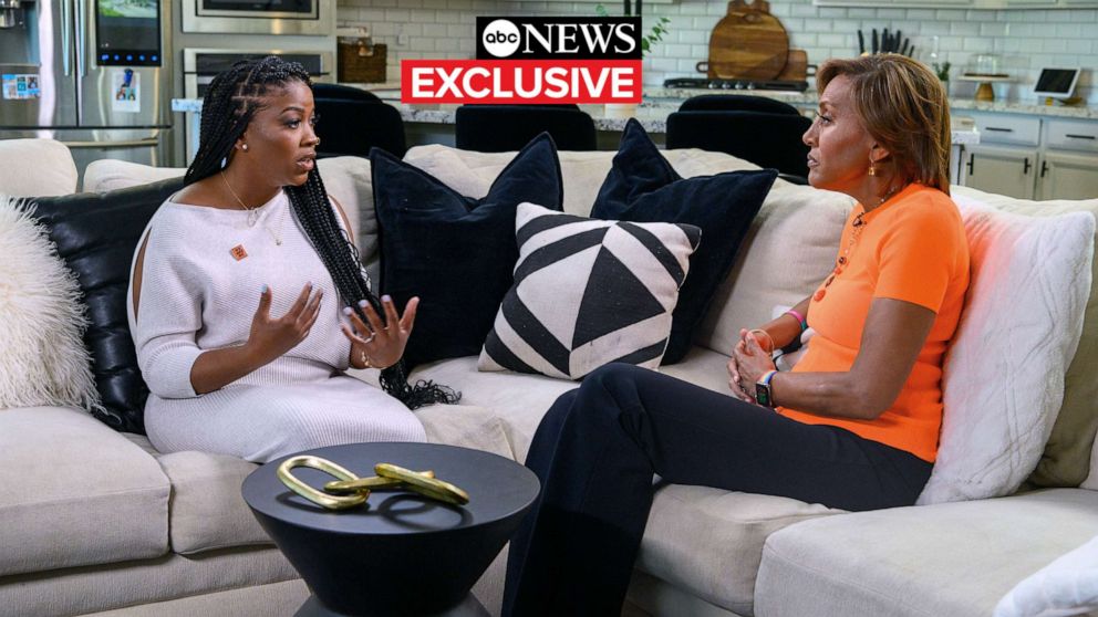 PHOTO: Cherelle Griner, the wife of WNBA superstar Brittney Griner, who has been detained in a Russian prison for nearly 100 days, spoke for the first time in an exclusive interview with Robin Roberts, May 24, 2022.