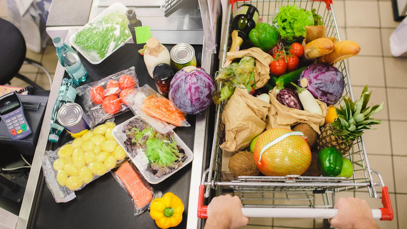 PHOTO: Man buying food products in the supermarket shopping