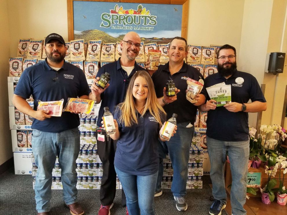 PHOTO: Chris Martinez, Nick Glidden, Ana Lewis, Farley Hayes and Micha Govella from Sprouts Farmer's Market in Katy, Texas, have lost a combined more than 200 pounds.