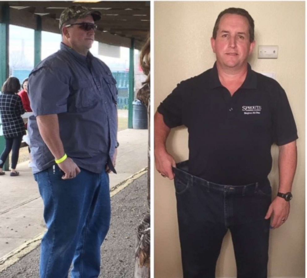 PHOTO: Sprouts employee Farley Hayes is pictured before and after his weight loss.