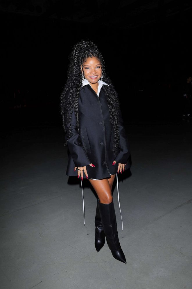 PHOTO: Halle Bailey is seen at Gucci Ancora during Milan Fasion week, Sept. 22, 2023. in Milan.