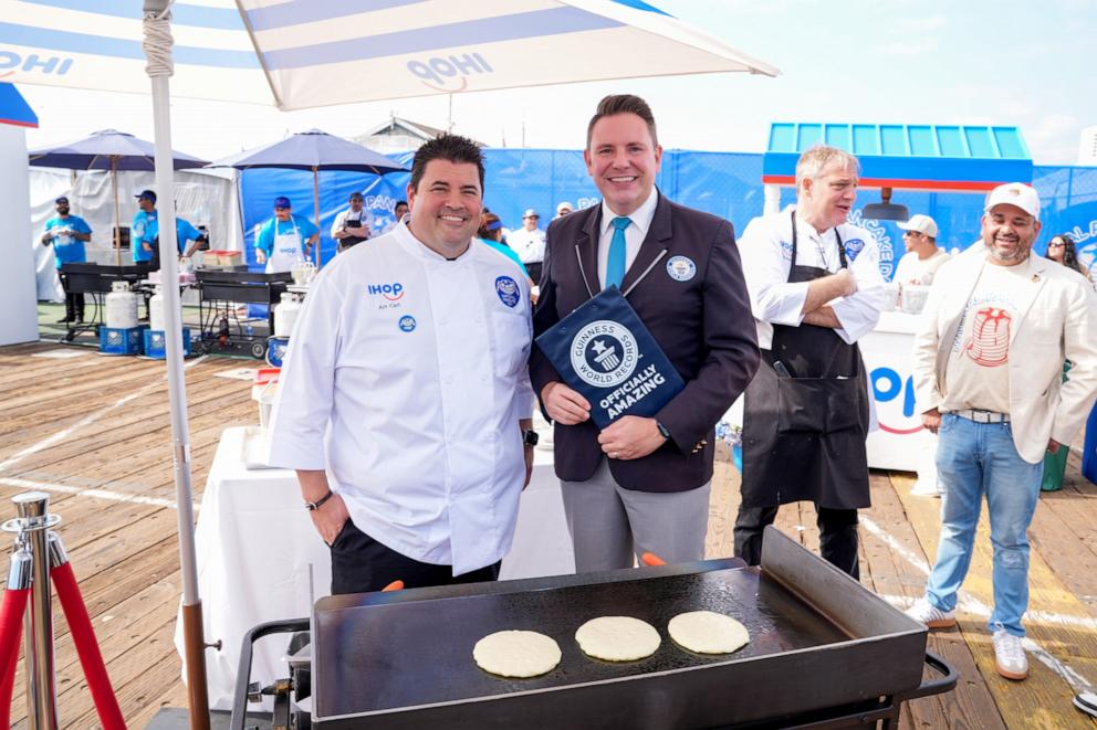 PHOTO: IHOP Celebrates National Pancake Day in Santa Monica by Attempting to Break the Guinness World Record for Most Pancakes Served in Eight Hours