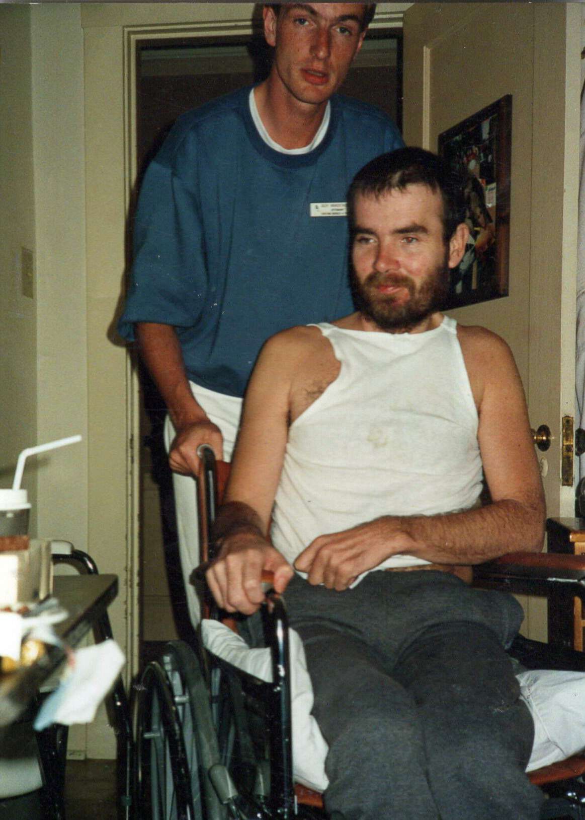 PHOTO: Guy Vandenberg cares for a hospice patient in 1988.