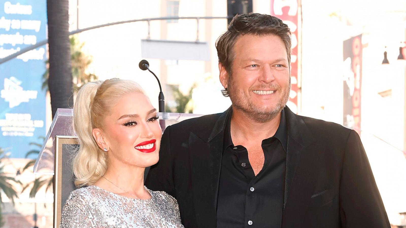 PHOTO: Gwen Stefani and Blake Shelton attend the Hollywood Walk of Fame Star Ceremony Honoring Gwen Stefani, Oct. 19, 2023, in Hollywood, Calif.