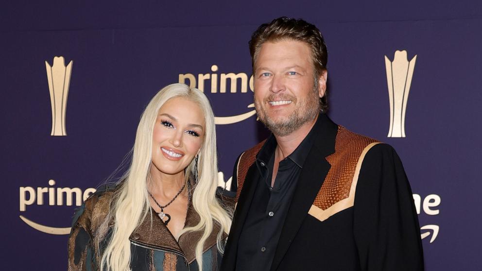 PHOTO: Gwen Stefani and Blake Shelton attend the 59th Academy of Country Music Awards at Omni Frisco Hotel at The Star on May 16, 2024 in Frisco, Texas.