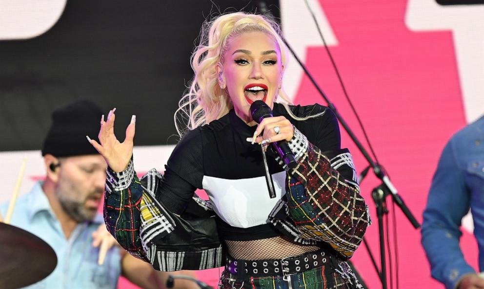 PHOTO: Gwen Stefani performs in Times Square on October 29, 2024 in New York City.