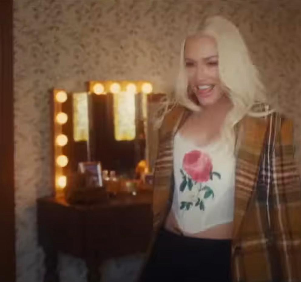 PHOTO: In a still from a video posted by HSNtv, Gwen Stefani is seen wearing the same corset she wore in the '90s.