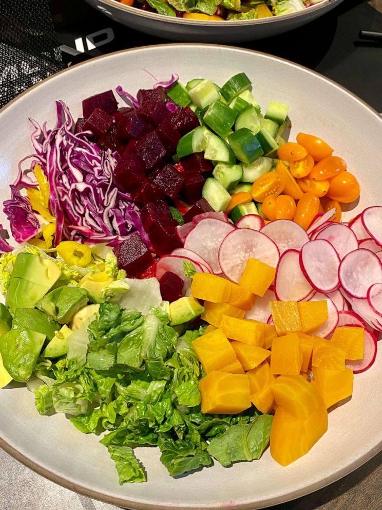 PHOTO: Gwyneth Paltrow's rainbow chopped salad.