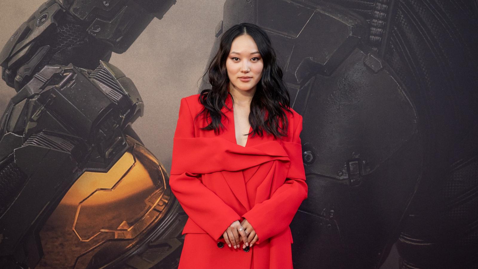 PHOTO: Yerin Ha attends the Paramount+ new series 'HALO' season 1 Los Angeles premiere at Hollywood Legion Theater, March 23, 2022, in Los Angeles.