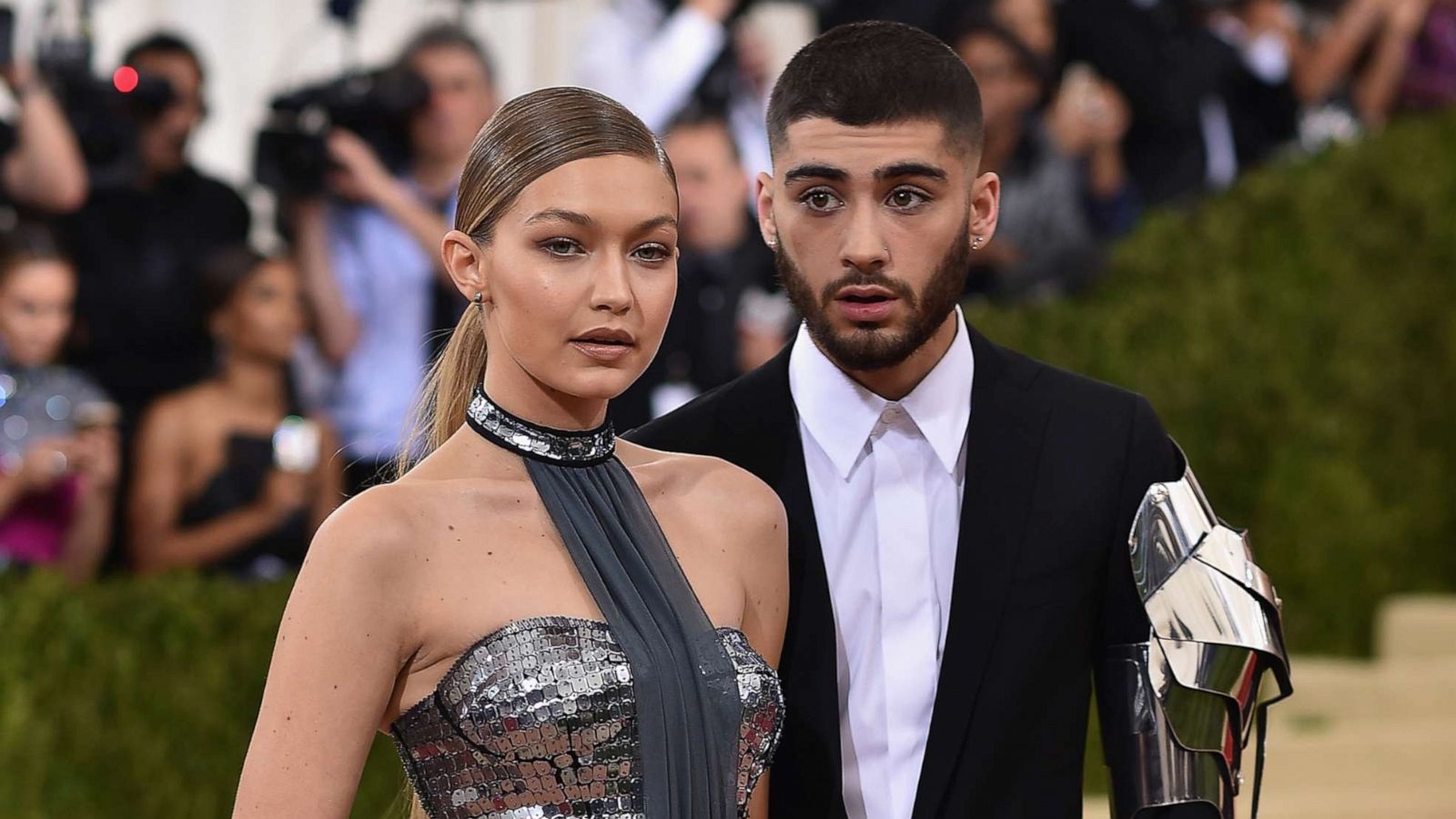 PHOTO: Gigi Hadid and singer Zayn Malik attend the 'Manus x Machina: Fashion In An Age Of Technology' Costume Institute Gala at Metropolitan Museum of Art, May 2, 2016, in New York City.