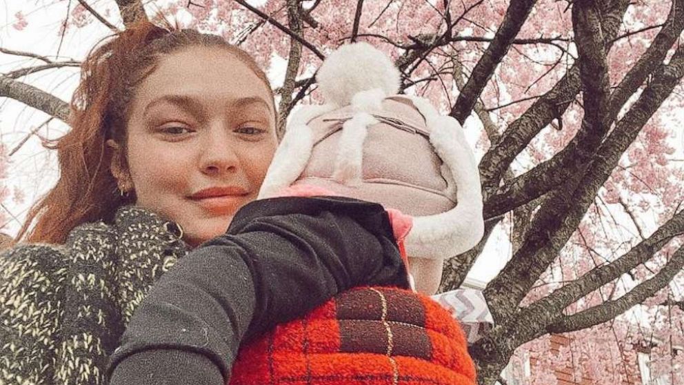 PHOTO: Gigi Hadid shared a springtime photo on social media with her daughter from her family's home in Pennsylvania, April 20, 2021.