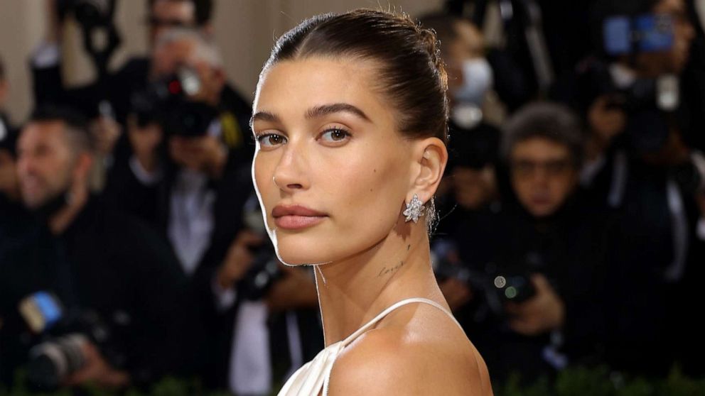 PHOTO: Hailey Bieber attends The 2022 Met Gala Celebrating "In America: An Anthology of Fashion" at The Metropolitan Museum of Art, May 2, 2022, in New York City.