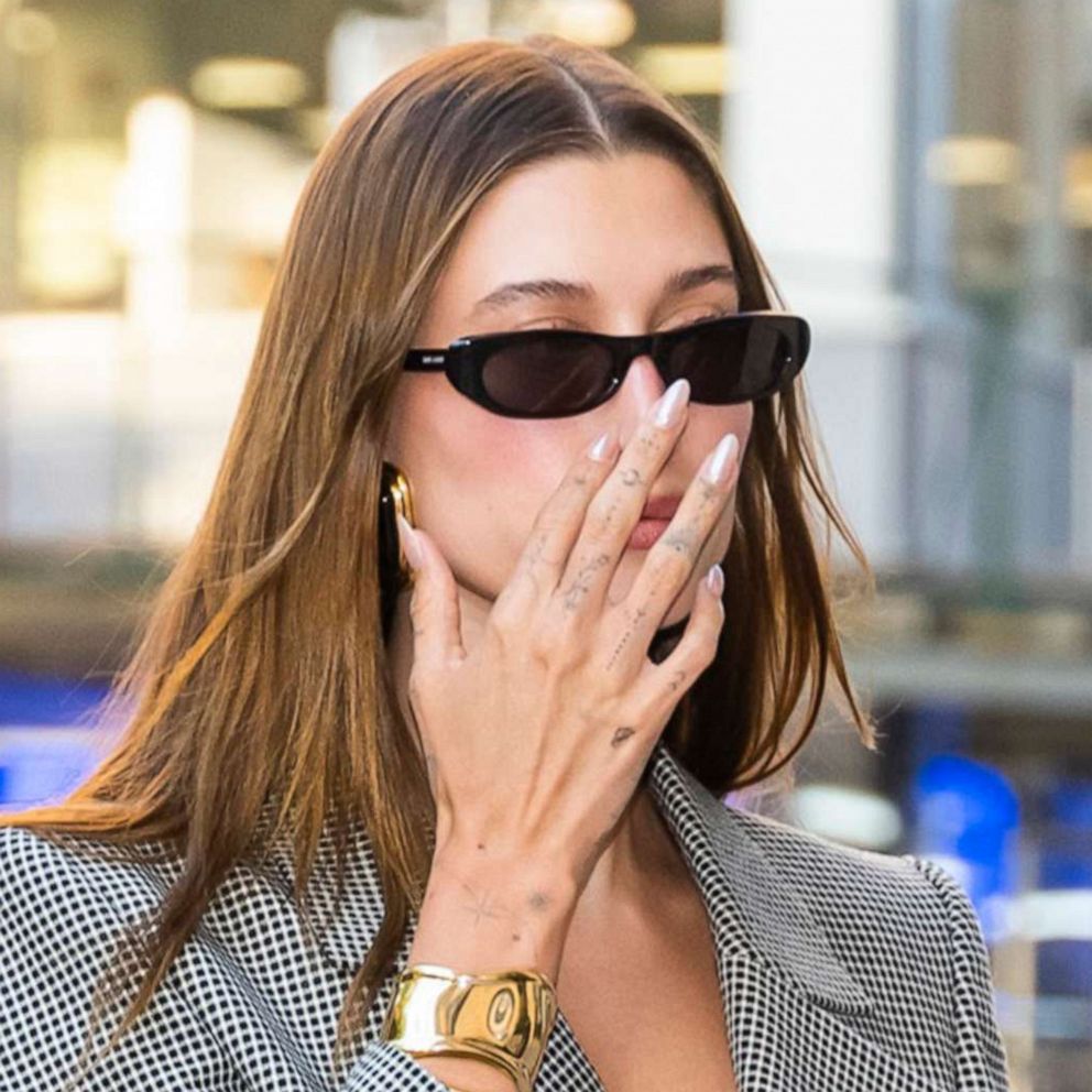 Get the look: Hailey Bieber's viral 'glazed donut nails' - Good Morning America