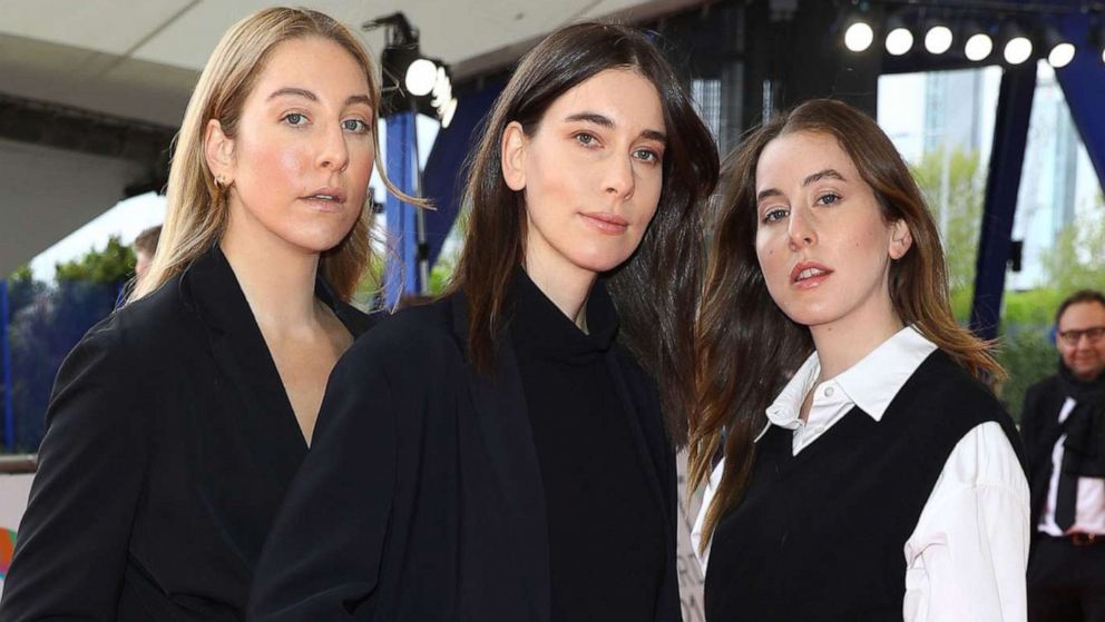 PHOTO: Este Haim, Danielle Haim, and Alana Haim of Haim attend The BRIT Awards 2021, May 11, 2021, in London.
