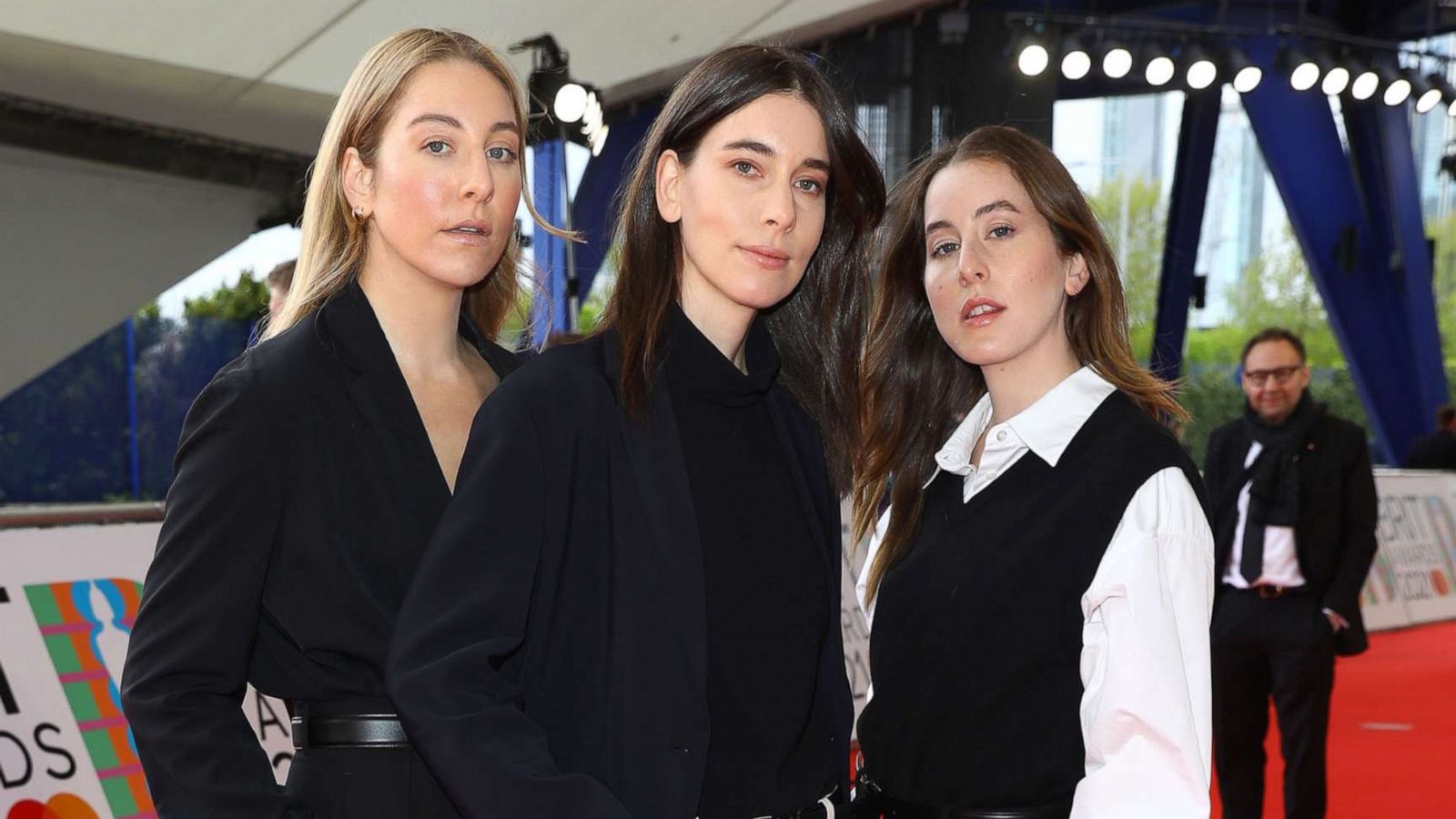 PHOTO: Este Haim, Danielle Haim, and Alana Haim of Haim attend The BRIT Awards 2021, May 11, 2021, in London.